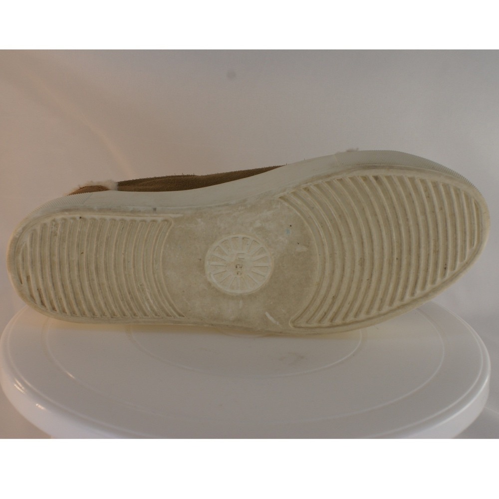 UGG Jass Shearling Suede Platform Sneakers Chestnut Brown Lace Up Womens 8 - Picture 6 of 13